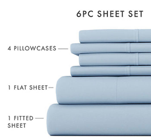 6 Piece Bedsheet Set